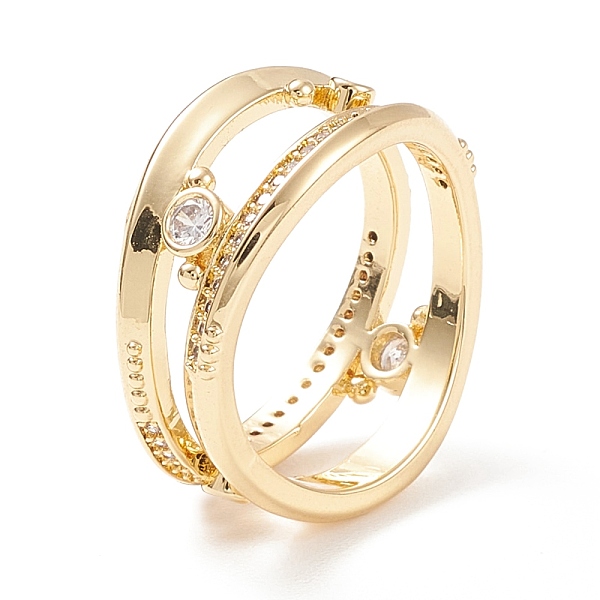 PandaHall Clear Cubic Zirconia Double Line Finger Ring, Brass Jewelry for Women, Cadmium Free & Lead Free, Real 18K Gold Plated, US Size 6...
PandaHall Clear Cubic Zirconia Double Line Finger Ring, Brass Jewelry for Women, Cadmium Free & Lead Free, Real 18K Gold Plated, US Size 6...