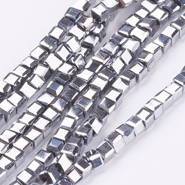PandaHall Electroplate Glass Beads Strands, Cube, Platinum Plated, 3x3x3mm, Hole: 1mm, about 98Pcs/strand, 10.5 inch Glass Cube Silver
PandaHall Electroplate Glass Beads Strands, Cube, Platinum Plated, 3x3x3mm, Hole: 1mm, about 98Pcs/strand, 10.5 inch Glass Cube Silver