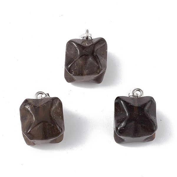 PandaHall Natural Smoky Quartz Pendants, Merkaba Star Charms, with Stainless Steel Color Plated 201 Stainless Steel Snap on Bails...
PandaHall Natural Smoky Quartz Pendants, Merkaba Star Charms, with Stainless Steel Color Plated 201 Stainless Steel Snap on Bails...