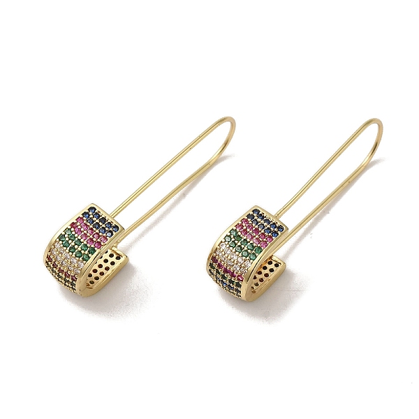 PandaHall Brass Micro Pave Cubic Zirconia Hoop Earrings for Women, Real 18K Gold Plated, Colorful, 41x8.5mm Cubic Zirconia
PandaHall Brass Micro Pave Cubic Zirconia Hoop Earrings for Women, Real 18K Gold Plated, Colorful, 41x8.5mm Cubic Zirconia