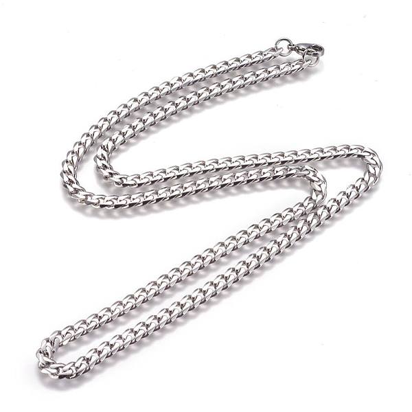PandaHall 304 Stainless Steel Cuban Link Chain Necklaces, with Lobster Claw Clasps, Stainless Steel Color, 23.4 inch(59.5cm), 5mm 304...
PandaHall 304 Stainless Steel Cuban Link Chain Necklaces, with Lobster Claw Clasps, Stainless Steel Color, 23.4 inch(59.5cm), 5mm 304...