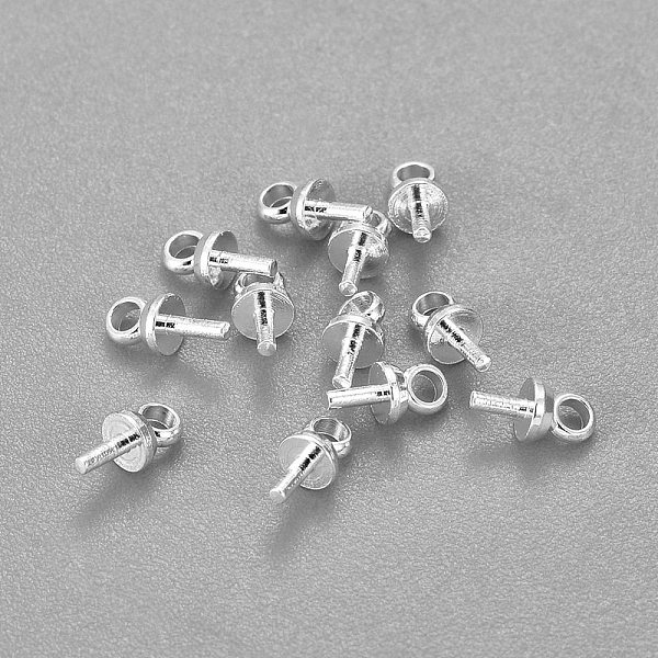 PandaHall 304 Stainless Steel Cup Pearl Peg Bails Pin Pendants, For Half Drilled Beads, Silver, 6x3mm, Hole: 1.5mm, Pin:0.8mm 304 Stainless...
PandaHall 304 Stainless Steel Cup Pearl Peg Bails Pin Pendants, For Half Drilled Beads, Silver, 6x3mm, Hole: 1.5mm, Pin:0.8mm 304 Stainless...