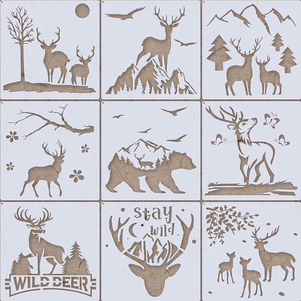 PandaHall Dear PET Plastic Hollow Out Drawing Painting Stencils Templates, Square, White, 28x28cm, 9pcs/set Plastic Square White
PandaHall Dear PET Plastic Hollow Out Drawing Painting Stencils Templates, Square, White, 28x28cm, 9pcs/set Plastic Square White