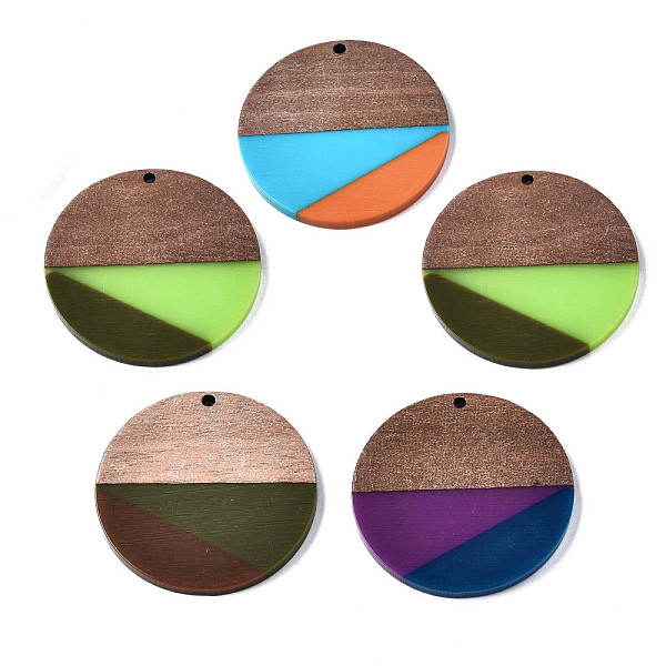 PandaHall Resin & Walnut Wood Pendants, Flat Round, Mixed Color, 38x3mm, Hole: 2mm Resin+Wood Flat Round Multicolor
PandaHall Resin & Walnut Wood Pendants, Flat Round, Mixed Color, 38x3mm, Hole: 2mm Resin+Wood Flat Round Multicolor