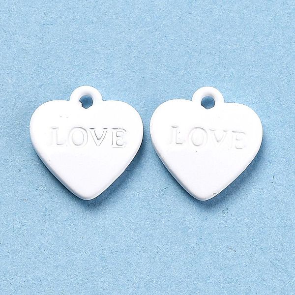 PandaHall Heart Alloy Spray Painted Charms, Word LOVE, White, 12x11.5x2.5mm, Hole: 1.4mm Alloy Heart White
PandaHall Heart Alloy Spray Painted Charms, Word LOVE, White, 12x11.5x2.5mm, Hole: 1.4mm Alloy Heart White
