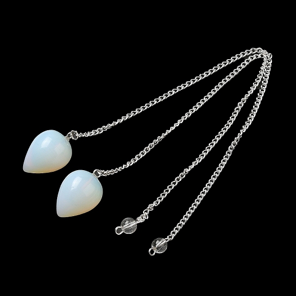 PandaHall Opalite Dowsing Pendulums, with Silver Tone Iron Chains, Teardrop Pendant, 235mm, Hole: 1.6mm Opalite Teardrop
PandaHall Opalite Dowsing Pendulums, with Silver Tone Iron Chains, Teardrop Pendant, 235mm, Hole: 1.6mm Opalite Teardrop