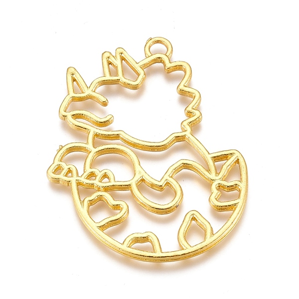 PandaHall Alloy Open Back Bezel Pendants, For DIY UV Resin, Epoxy Resin, Pressed Flower Jewelry, Dinosaur, Golden, 46.5x37x2mm, Hole: 3mm...
PandaHall Alloy Open Back Bezel Pendants, For DIY UV Resin, Epoxy Resin, Pressed Flower Jewelry, Dinosaur, Golden, 46.5x37x2mm, Hole: 3mm...