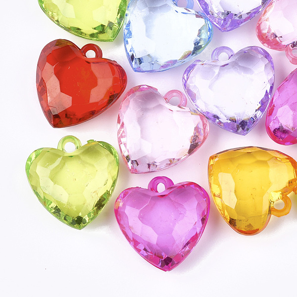 PandaHall Transparent Acrylic Pendants, Faceted, Heart, Mixed Color, 28.5x27x13.5mm, Hole: 2.5mm, about 96pcs/500g Acrylic Heart Multicolor
PandaHall Transparent Acrylic Pendants, Faceted, Heart, Mixed Color, 28.5x27x13.5mm, Hole: 2.5mm, about 96pcs/500g Acrylic Heart Multicolor