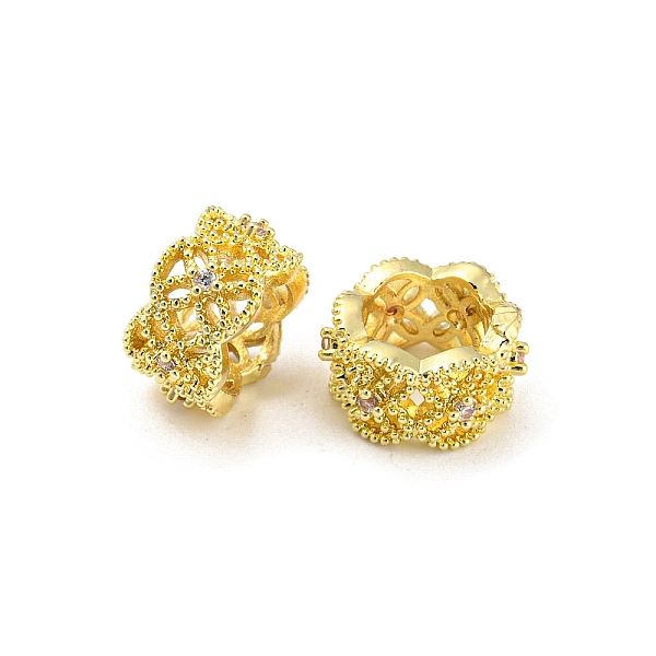 PandaHall Brass Micro Pave Cubic Zirconia Beads, Long-Lasting Plated, Lead Free & Cadmium Free, Hollow Flower, Golden, 11x6mm, Hole: 6.8mm...
PandaHall Brass Micro Pave Cubic Zirconia Beads, Long-Lasting Plated, Lead Free & Cadmium Free, Hollow Flower, Golden, 11x6mm, Hole: 6.8mm...