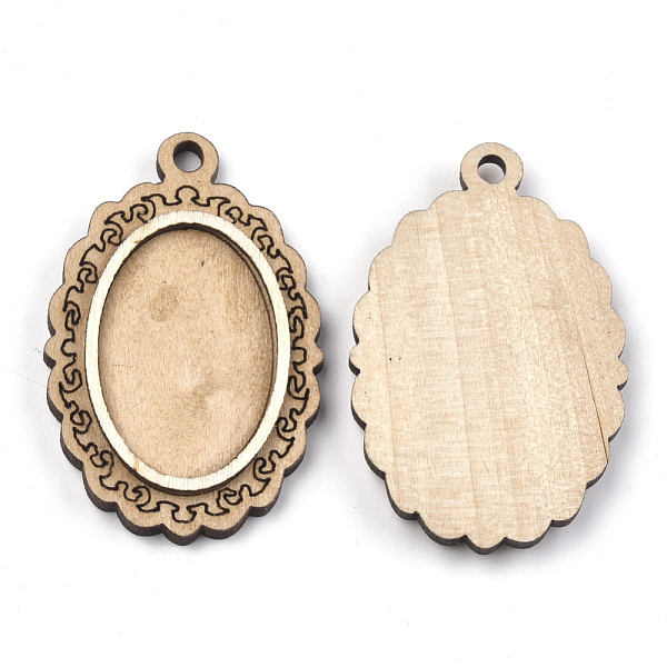 PandaHall Wooden Pendant Cabochon Settings, Pendant Base, Oval, Bisque, Tray: 30x20mm, 48.5x32x5mm, Hole: 3mm Wood Oval Orange
PandaHall Wooden Pendant Cabochon Settings, Pendant Base, Oval, Bisque, Tray: 30x20mm, 48.5x32x5mm, Hole: 3mm Wood Oval Orange