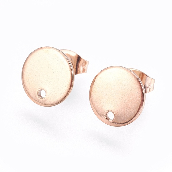 PandaHall Ion Plating(IP) 304 Stainless Steel Stud Earring Findings, with Flat Plate, Flat Round, Rose Gold, 10x1mm, 12mm, pin: 0.8mm 304...
PandaHall Ion Plating(IP) 304 Stainless Steel Stud Earring Findings, with Flat Plate, Flat Round, Rose Gold, 10x1mm, 12mm, pin: 0.8mm 304...