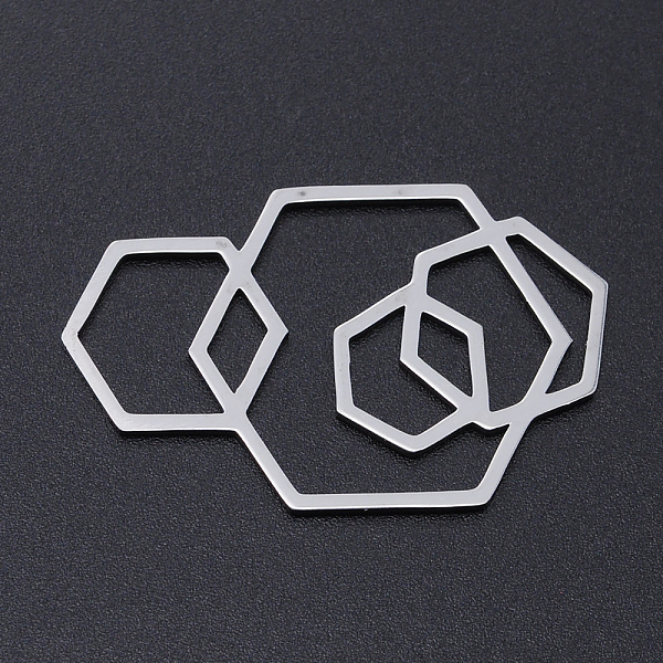 PandaHall 201 Stainless Steel Filigree Joiners Links, Hexagon, Stainless Steel Color, 40x25x1mm 201 Stainless Steel Hexagon
PandaHall 201 Stainless Steel Filigree Joiners Links, Hexagon, Stainless Steel Color, 40x25x1mm 201 Stainless Steel Hexagon