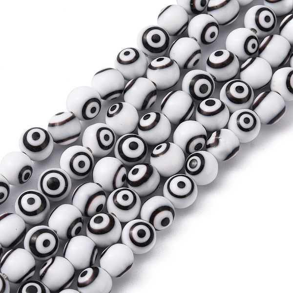 PandaHall Handmade Evil Eye Lampwork Round Bead Strands, Light Grey, 8mm, Hole: 1mm, about 49pcs/strand, 14.17 inch Lampwork Evil Eye
PandaHall Handmade Evil Eye Lampwork Round Bead Strands, Light Grey, 8mm, Hole: 1mm, about 49pcs/strand, 14.17 inch Lampwork Evil Eye