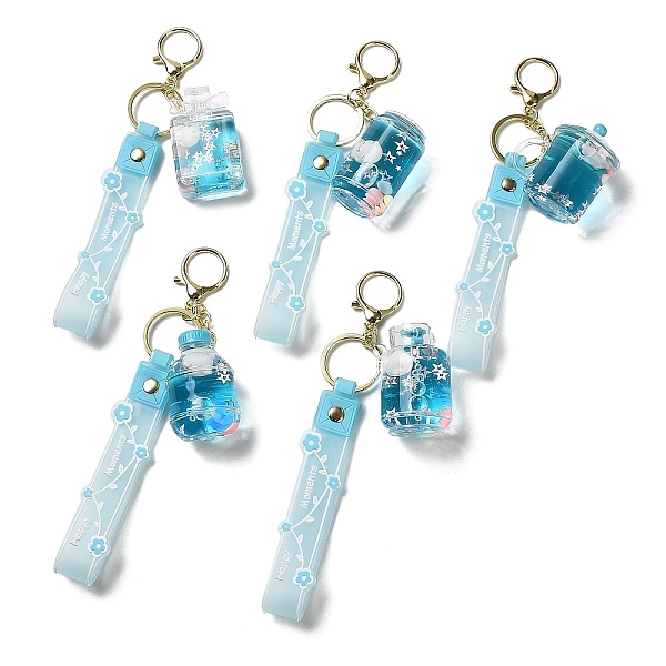 PandaHall Mixed Bottle Acrylic Pendant Keychain Decoration, Liquid Quicksand Floating Bear & Star Handbag Accessories, with Alloy Findings...
PandaHall Mixed Bottle Acrylic Pendant Keychain Decoration, Liquid Quicksand Floating Bear & Star Handbag Accessories, with Alloy Findings...