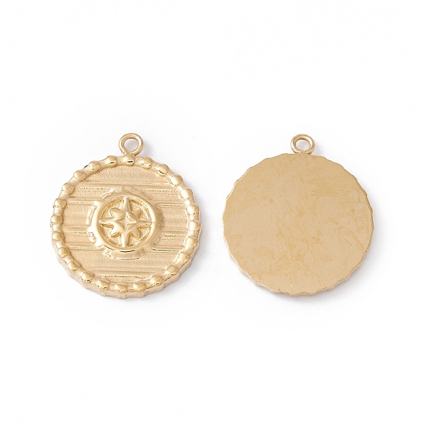PandaHall Ion Plating(IP) 304 Stainless Steel Pendants, Flat Round with Star, Real 24K Gold Plated, 17x15x1.5mm, Hole: 1.2mm 304 Stainless...
PandaHall Ion Plating(IP) 304 Stainless Steel Pendants, Flat Round with Star, Real 24K Gold Plated, 17x15x1.5mm, Hole: 1.2mm 304 Stainless...