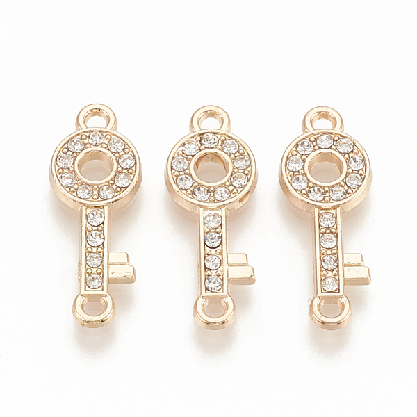 PandaHall Alloy Rhinestone Links connectors, Key, Light Gold, 23x8.5x2mm, Hole: 1.6mm Alloy+Rhinestone Key Clear
PandaHall Alloy Rhinestone Links connectors, Key, Light Gold, 23x8.5x2mm, Hole: 1.6mm Alloy+Rhinestone Key Clear