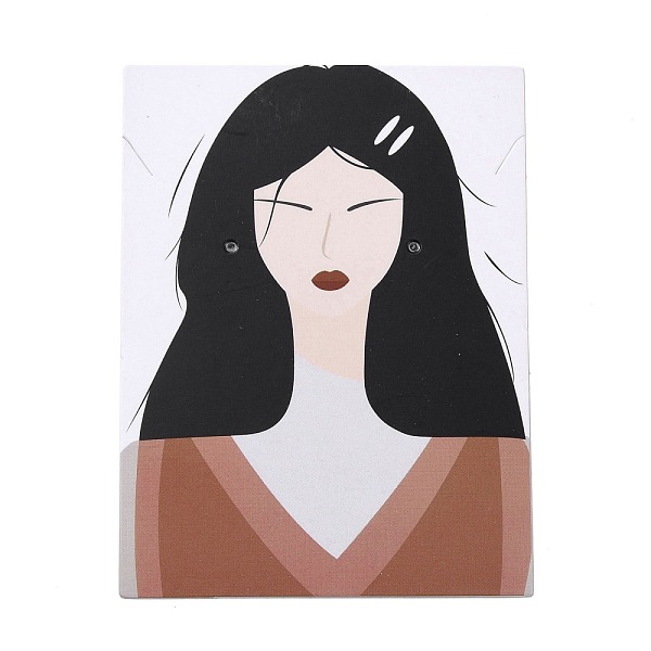 PandaHall Cardboard Jewelry Display Cards, for Hanging Earring & Ear Stud Display, Rectangle, Women Pattern, Chocolate, 8x6x0.04cm, Hole..., Brown
PandaHall Cardboard Jewelry Display Cards, for Hanging Earring & Ear Stud Display, Rectangle, Women Pattern, Chocolate, 8x6x0.04cm, Hole..., Brown