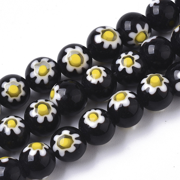 PandaHall Handmade Millefiori Lampwork Beads Strands, Round, Black, 8mm, Hole: 1.2mm, about 48pcs/strand, 14.17 inch(36cm) Millefiori...
PandaHall Handmade Millefiori Lampwork Beads Strands, Round, Black, 8mm, Hole: 1.2mm, about 48pcs/strand, 14.17 inch(36cm) Millefiori...