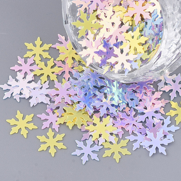 PandaHall Ornament Accessories, PVC Plastic Paillette/Sequins Beads, No Hole/Undrilled Beads, Christmas Snowflake, Mixed Color, 9.5x8x0.4mm..., Multicolor
PandaHall Ornament Accessories, PVC Plastic Paillette/Sequins Beads, No Hole/Undrilled Beads, Christmas Snowflake, Mixed Color, 9.5x8x0.4mm..., Multicolor