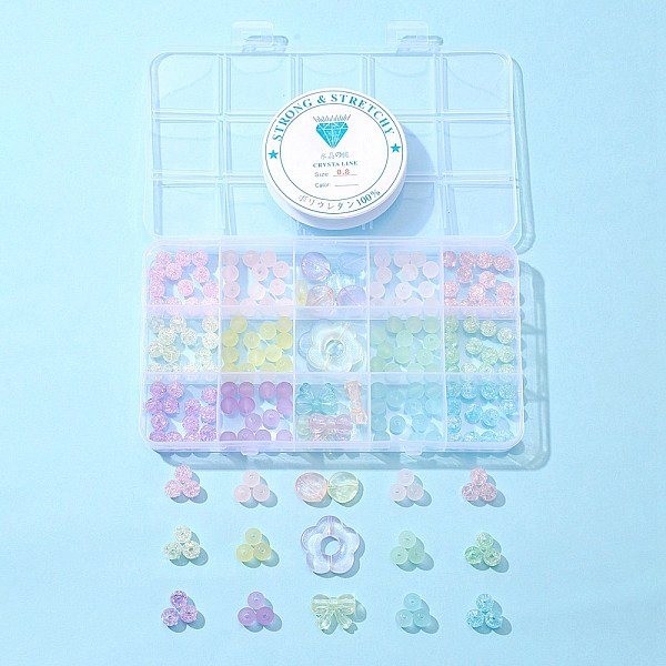 PandaHall Transparent Acrylic Beads, Crackle & Glitter Powder & Rubberized Style, with Elastic Crystal Thread, Mixed Color..., Multicolor
PandaHall Transparent Acrylic Beads, Crackle & Glitter Powder & Rubberized Style, with Elastic Crystal Thread, Mixed Color..., Multicolor