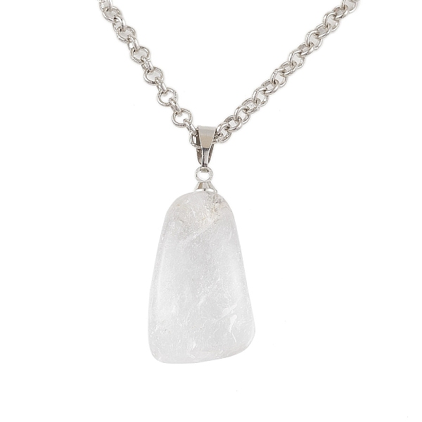 PandaHall Iron Rolo Chains Necklaces, Natural Quartz Crystal Pendant Necklaces, Rectangle, 18.11 inch(46cm) Quartz Crystal Rectangle
PandaHall Iron Rolo Chains Necklaces, Natural Quartz Crystal Pendant Necklaces, Rectangle, 18.11 inch(46cm) Quartz Crystal Rectangle