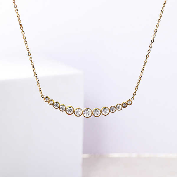 PandaHall Stainless Steel Pendant Necklaces, Flat Round, Golden, 17.72 inch(45cm) Stainless Steel Flat Round
PandaHall Stainless Steel Pendant Necklaces, Flat Round, Golden, 17.72 inch(45cm) Stainless Steel Flat Round