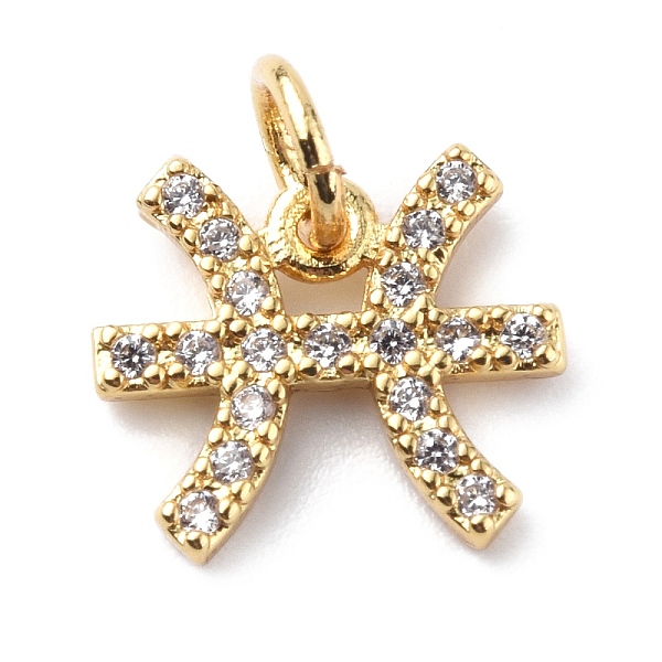 PandaHall Brass Micro Pave Cubic Zirconia Charms, Constellation Charm, with Jump Rings, Real 18K Gold Plated, Pisces, 10x11.5x1.5mm, Hole..., Clear
PandaHall Brass Micro Pave Cubic Zirconia Charms, Constellation Charm, with Jump Rings, Real 18K Gold Plated, Pisces, 10x11.5x1.5mm, Hole..., Clear