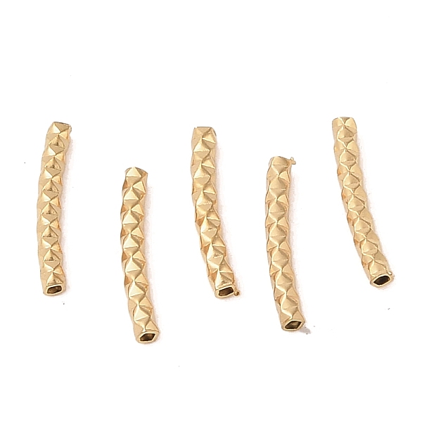 PandaHall 304 Stainless Steel Tube Beads, Diamond Cut, Curved Tube, Golden, 15x2mm, Hole: 1mm 304 Stainless Steel Tube
PandaHall 304 Stainless Steel Tube Beads, Diamond Cut, Curved Tube, Golden, 15x2mm, Hole: 1mm 304 Stainless Steel Tube