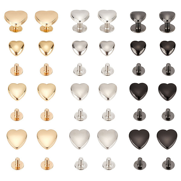 PandaHall CHGCRAFT 54 Sets 9 Styles Metal Heart Shape Decorative Leather Rivet Alloy Screw Back Rivets with Iron Screw for DIY Leather Belt...
PandaHall CHGCRAFT 54 Sets 9 Styles Metal Heart Shape Decorative Leather Rivet Alloy Screw Back Rivets with Iron Screw for DIY Leather Belt...