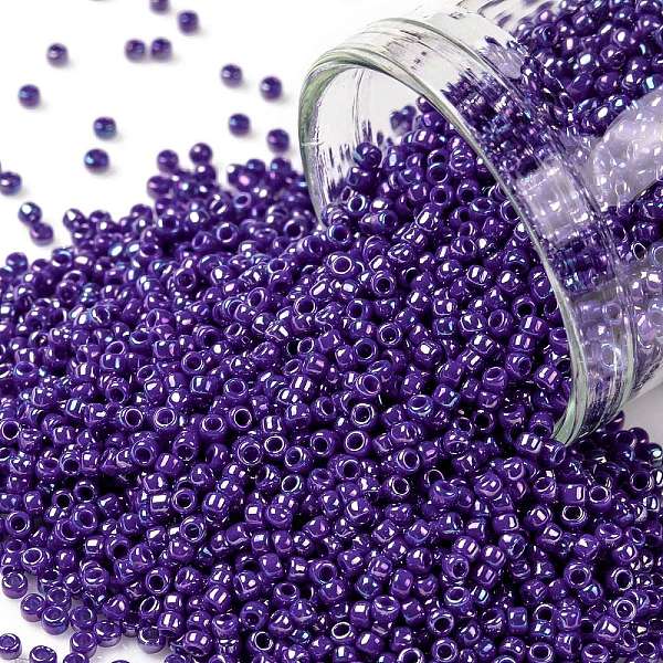 PandaHall TOHO Round Seed Beads, Japanese Seed Beads, (408) Opaque AB Navy Blue, 15/0, 1.5mm, Hole: 0.7mm, about 3000pcs/10g Glass Blue
PandaHall TOHO Round Seed Beads, Japanese Seed Beads, (408) Opaque AB Navy Blue, 15/0, 1.5mm, Hole: 0.7mm, about 3000pcs/10g Glass Blue