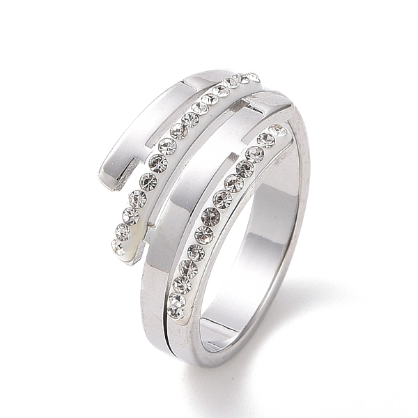 PandaHall Crystal Rhinestone Multi Lines Finger Ring, 304 Stainless Steel Jewelry for Women, Stainless Steel Color, US Size 7(17.3mm)..., Clear
PandaHall Crystal Rhinestone Multi Lines Finger Ring, 304 Stainless Steel Jewelry for Women, Stainless Steel Color, US Size 7(17.3mm)..., Clear