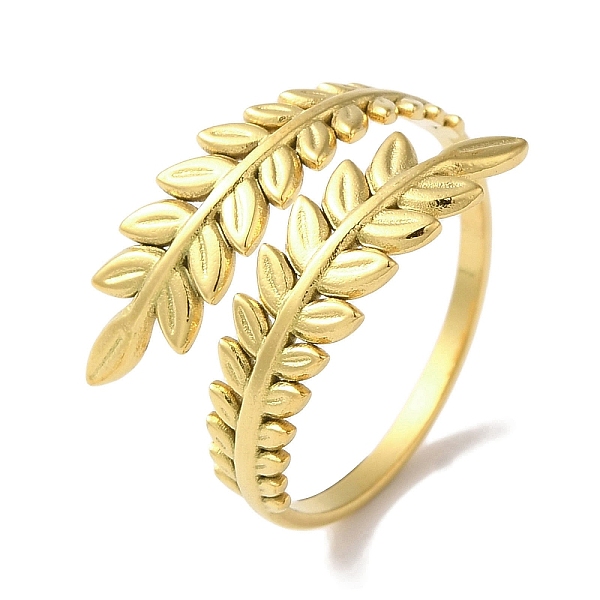 PandaHall Vacuum Plating 201 Stainless Steel Leaf Open Cuff Rings for Women, Real 18K Gold Plated, Inner Diameter: 18mm 201 Stainless Steel...
PandaHall Vacuum Plating 201 Stainless Steel Leaf Open Cuff Rings for Women, Real 18K Gold Plated, Inner Diameter: 18mm 201 Stainless Steel...