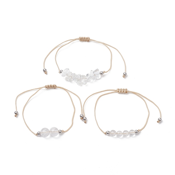 PandaHall 3Pcs 3 Style Natural Quartz Crystal Braided Bead Bracelets Set, Nylon Thread Adjustable Bracelets for Women, Inner Diameter: 3-3/8...
PandaHall 3Pcs 3 Style Natural Quartz Crystal Braided Bead Bracelets Set, Nylon Thread Adjustable Bracelets for Women, Inner Diameter: 3-3/8...