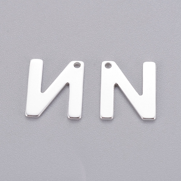 PandaHall 201 Stainless Steel Charms, Letter, Silver Color Plated, Letter.N, 11x9x0.7mm, Hole: 1mm 201 Stainless Steel Letter N
PandaHall 201 Stainless Steel Charms, Letter, Silver Color Plated, Letter.N, 11x9x0.7mm, Hole: 1mm 201 Stainless Steel Letter N