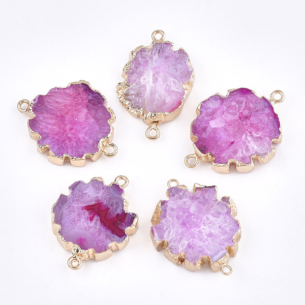 PandaHall Electroplate Natural Druzy Agate Links connectors, with Iron Findings, Dyed, Golden, Pearl Pink, 30~35x20~25x5~7mm, Hole: 1.8mm...
PandaHall Electroplate Natural Druzy Agate Links connectors, with Iron Findings, Dyed, Golden, Pearl Pink, 30~35x20~25x5~7mm, Hole: 1.8mm...