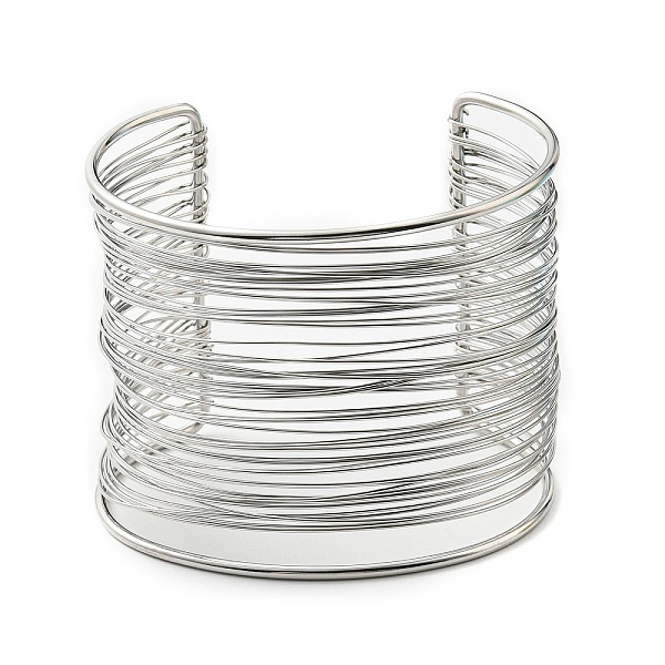 PandaHall 304 Stainless Steel Multi Line Cuff Bangles, Stainless Steel Color, Inner Diameter: 1-7/8x2-1/2 inch(4.9x6.25cm) 304 Stainless...
PandaHall 304 Stainless Steel Multi Line Cuff Bangles, Stainless Steel Color, Inner Diameter: 1-7/8x2-1/2 inch(4.9x6.25cm) 304 Stainless...