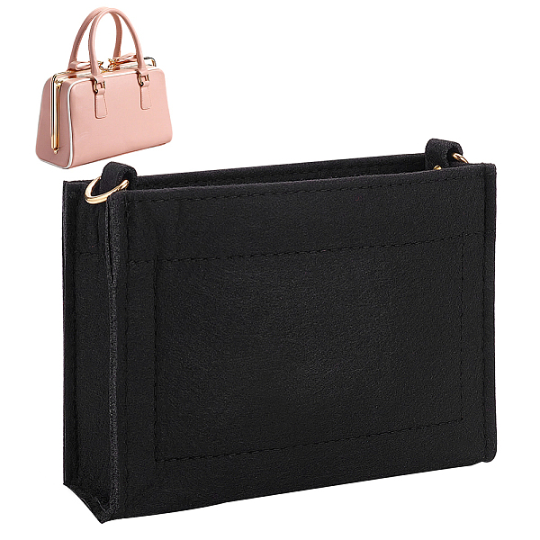 PandaHall Non-Woven Frabic Handbags, Felt Shoulder Bags, with Iron Clasps, Rectangle, Black, 11.7x16.8x4.8cm Cloth Black
PandaHall Non-Woven Frabic Handbags, Felt Shoulder Bags, with Iron Clasps, Rectangle, Black, 11.7x16.8x4.8cm Cloth Black