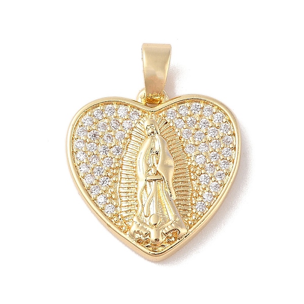 PandaHall Brass Cubic Zirconia Pendants, Long-Lasting Plated, Heart with Holy Virgin Charms, Golden, Clear, 20x20x3.5mm, Hole: 5x3mm...
PandaHall Brass Cubic Zirconia Pendants, Long-Lasting Plated, Heart with Holy Virgin Charms, Golden, Clear, 20x20x3.5mm, Hole: 5x3mm...
