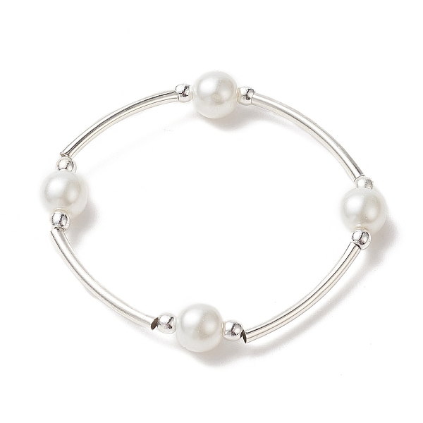 PandaHall Glass Pearl & Synthetic Hematite & Brass Tube Beaded Stretch Bracelet for Women, Silver, Inner Diameter: 1-7/8 inch(4.7cm)...
PandaHall Glass Pearl & Synthetic Hematite & Brass Tube Beaded Stretch Bracelet for Women, Silver, Inner Diameter: 1-7/8 inch(4.7cm)...