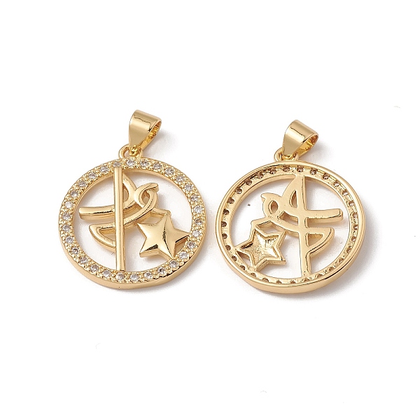 PandaHall Rack Plating Brass Pendants, with Cubic Zirconia, Flat Round with Star Charm, Cadmium Free & Lead Free, Long-Lasting Plated, Real..., Clear
PandaHall Rack Plating Brass Pendants, with Cubic Zirconia, Flat Round with Star Charm, Cadmium Free & Lead Free, Long-Lasting Plated, Real..., Clear