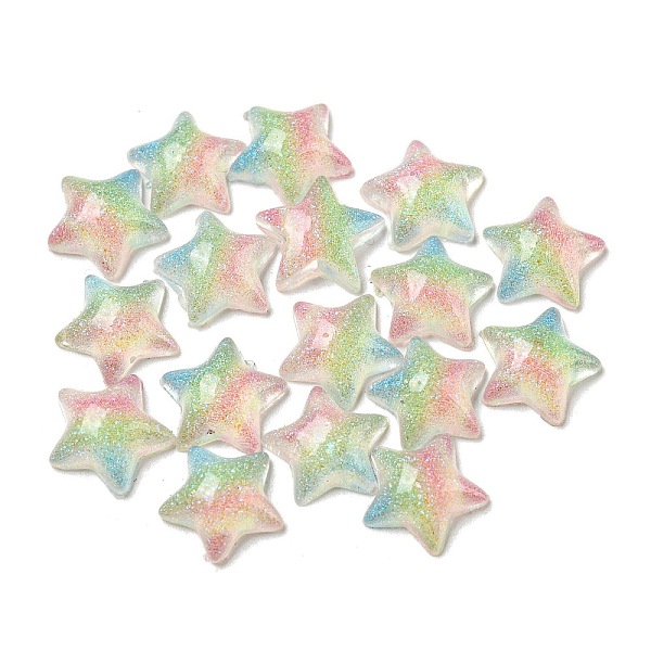PandaHall Luminous Transparent Resin Decoden Cabochons, Glow in the Dark Star with Glitter Powder, Colorful, 9.5x10x3mm Resin Star
PandaHall Luminous Transparent Resin Decoden Cabochons, Glow in the Dark Star with Glitter Powder, Colorful, 9.5x10x3mm Resin Star