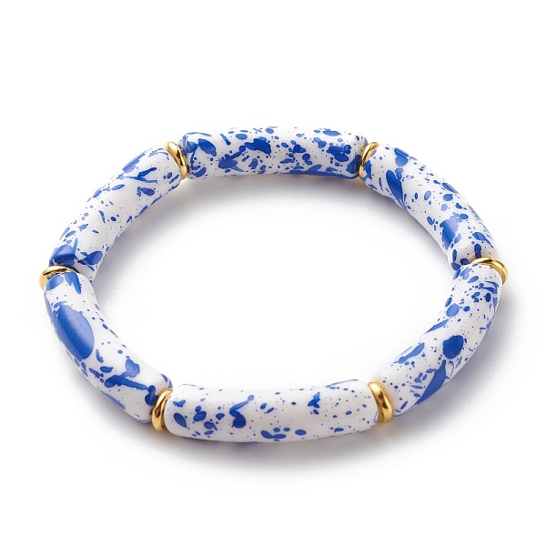 PandaHall Acrylic Curved Tube Beaded Stretch Bracelet, Chunky Bamboo Friendship Braceelet for Women, Blue, Inner Diameter: 2-1/8 inch(5.3cm)...
PandaHall Acrylic Curved Tube Beaded Stretch Bracelet, Chunky Bamboo Friendship Braceelet for Women, Blue, Inner Diameter: 2-1/8 inch(5.3cm)...