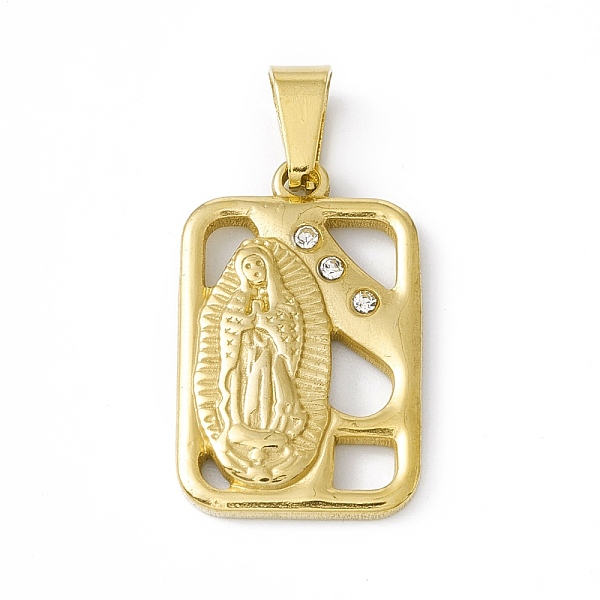 PandaHall Vacuum Plating 304 Stainless Steel Pendants, with Crystal Rhinestone, Rectangle with Virgin Mary, Golden, 24x15x2.5mm, Hole..., Clear
PandaHall Vacuum Plating 304 Stainless Steel Pendants, with Crystal Rhinestone, Rectangle with Virgin Mary, Golden, 24x15x2.5mm, Hole..., Clear