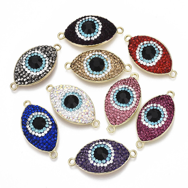 PandaHall Alloy Links Connectors, with Polymer Clay Rhinestone, Light Gold, Evil Eye, Cadmium Free & Lead Free, Mixed Color, PP13(1.9~2mm)..., Multicolor
PandaHall Alloy Links Connectors, with Polymer Clay Rhinestone, Light Gold, Evil Eye, Cadmium Free & Lead Free, Mixed Color, PP13(1.9~2mm)..., Multicolor