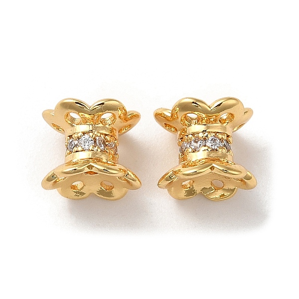 PandaHall Brass Micro Pave Cubic Zirconia Spacer Beads, Flower, Real 18K Gold Plated, 7x6mm, Hole: 1.2mm Brass+Cubic Zirconia Flower Clear
PandaHall Brass Micro Pave Cubic Zirconia Spacer Beads, Flower, Real 18K Gold Plated, 7x6mm, Hole: 1.2mm Brass+Cubic Zirconia Flower Clear