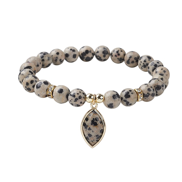 PandaHall Natural Dalmatian Jasper Stretch Bracelets, Horse Eye Shape Stone Charm Bracelets for Women, Inner Diameter: 2-5/8 inch(6.6cm)...
PandaHall Natural Dalmatian Jasper Stretch Bracelets, Horse Eye Shape Stone Charm Bracelets for Women, Inner Diameter: 2-5/8 inch(6.6cm)...