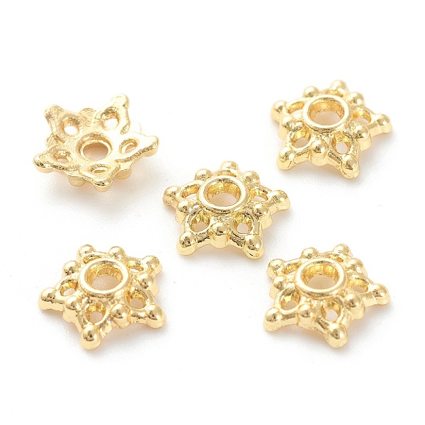 PandaHall Rack Plating Alloy Flower Bead Caps, 5-Petal, Lead Free & Cadmium Free, Long-Lasting Plated, Real 18k Gold Plated, 7.5x8x2mm, Hole...
PandaHall Rack Plating Alloy Flower Bead Caps, 5-Petal, Lead Free & Cadmium Free, Long-Lasting Plated, Real 18k Gold Plated, 7.5x8x2mm, Hole...