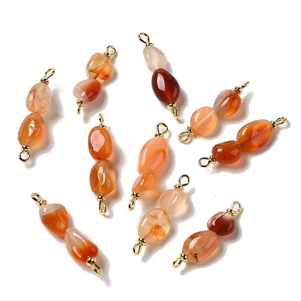 PandaHall Natural Agate Connector Charms, Nuggets Links with Real 18K Gold Plated Brass Double Loops, 29~34x7.5~8.5x6~8.5mm, Hole: 1.8mm...
PandaHall Natural Agate Connector Charms, Nuggets Links with Real 18K Gold Plated Brass Double Loops, 29~34x7.5~8.5x6~8.5mm, Hole: 1.8mm...