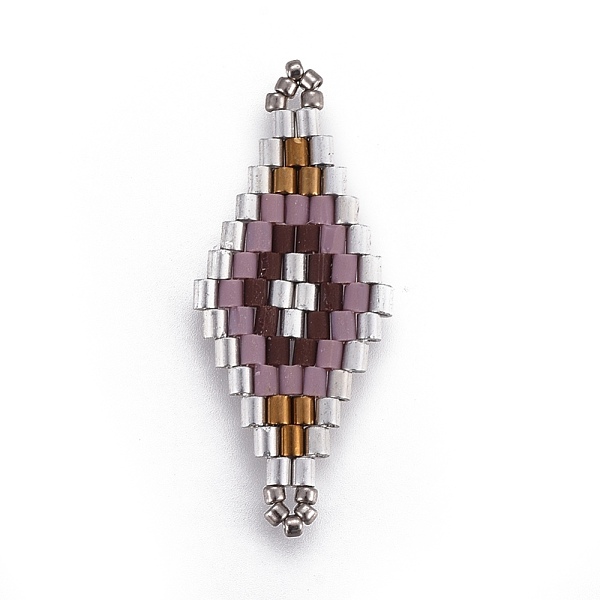 PandaHall MIYUKI & TOHO Handmade Japanese Seed Beads Links, Loom Pattern, Rhombus, Colorful, 31.4~33x12.7~13.4x1.6~1.7mm, Hole: 1~1.4mm...
PandaHall MIYUKI & TOHO Handmade Japanese Seed Beads Links, Loom Pattern, Rhombus, Colorful, 31.4~33x12.7~13.4x1.6~1.7mm, Hole: 1~1.4mm...