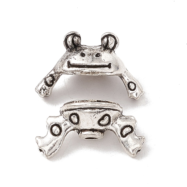 PandaHall Alloy Bead Cap Set, Frog, Antique Silver, 7~8.5x14~14.5x8mm, Hole: 1.4mm, 10set/bag Alloy
PandaHall Alloy Bead Cap Set, Frog, Antique Silver, 7~8.5x14~14.5x8mm, Hole: 1.4mm, 10set/bag Alloy